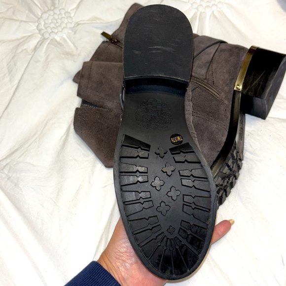 NWOB Vince Camuto Suede Wethima Belt Buckle Mid Calf Boots - Picture 4 of 4